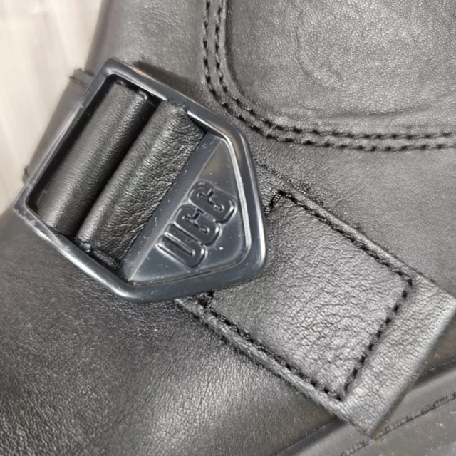 UGG ASHTON SHORT Leather Boots - Black - Women's Size 9.5 - NEW $134.98 ...