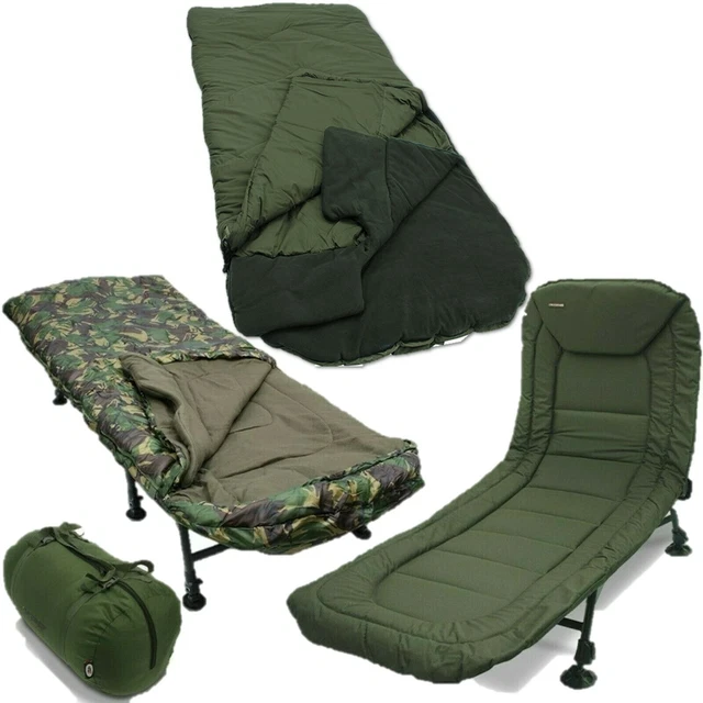 Ngt specimen fishing camping anglers clearance reclining lightweight bedchair with pillow