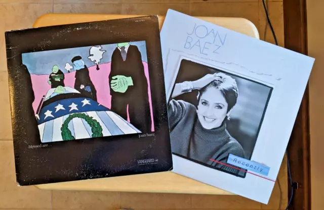 2 LP LOT Joan Baez *Blessed Are + Recently*(VSD-6570 & GC1004; LPs + one 45 rpm)