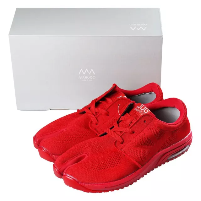 MARUGO SPORTS JOG Air Split Toe Sneakers Tabi Shoes Red Lightweight Running  $96.50 - PicClick