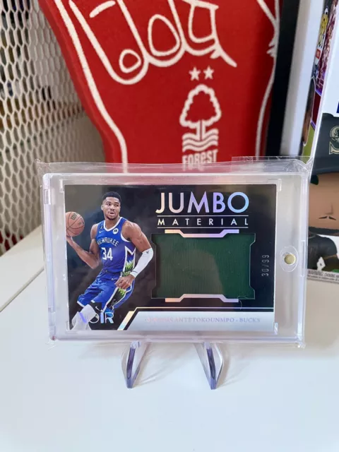 2022-23 Panini schwarz Giannis Antetokounmpo Jumbo Material Jersey GU/99 Bucks