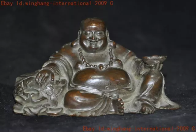 China Buddhism temple bronze Feng Shui wealth Lucky Maitreya Buddha statue