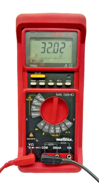 Multimètre Métrix MX 58HD TRMS environnement difficiles IP67 ASYC II 50000pts