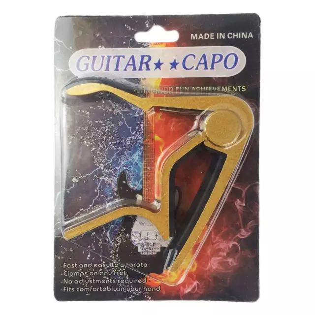 1xAluminum Guitar Capo Spring Trigger Electric Acoustic Clamp Quick Releas GOLD