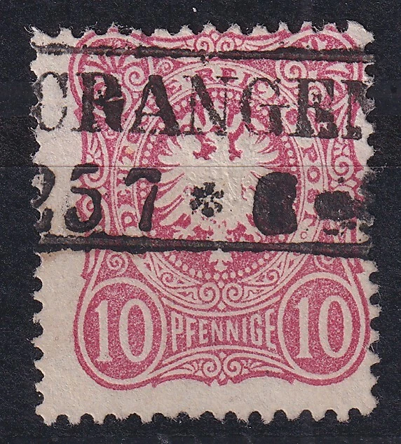 64977) CRANGEN Pommern nachverwendeter Preußen-Stempel
