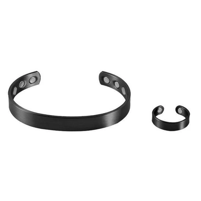 1set Ring Fine Workmanship Bright Luster Silver Color Health Care Magnetic
