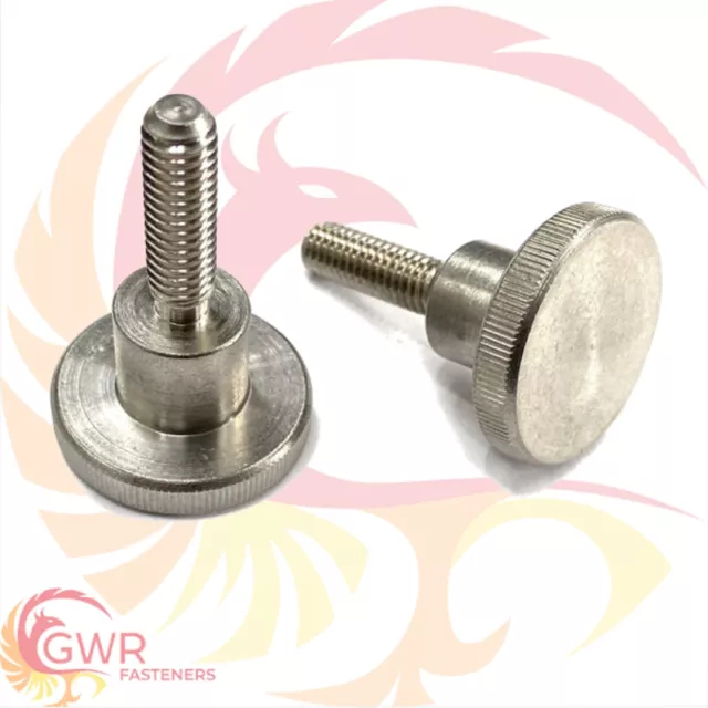 M3 M4 M5 M6 M8 M10 Knurled Thumb Screws A1 Stainless Steel Hand Turn Knob Bolts