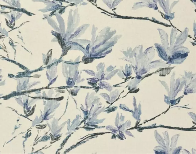 DESIGNERS GUILD CURTAIN FABRIC DESIGN "Shangri-La Lino" 2.4 METRES GRAPHITE