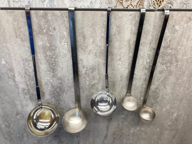 Lot of 5 Stainless Steel Ladle's - All are different sizes