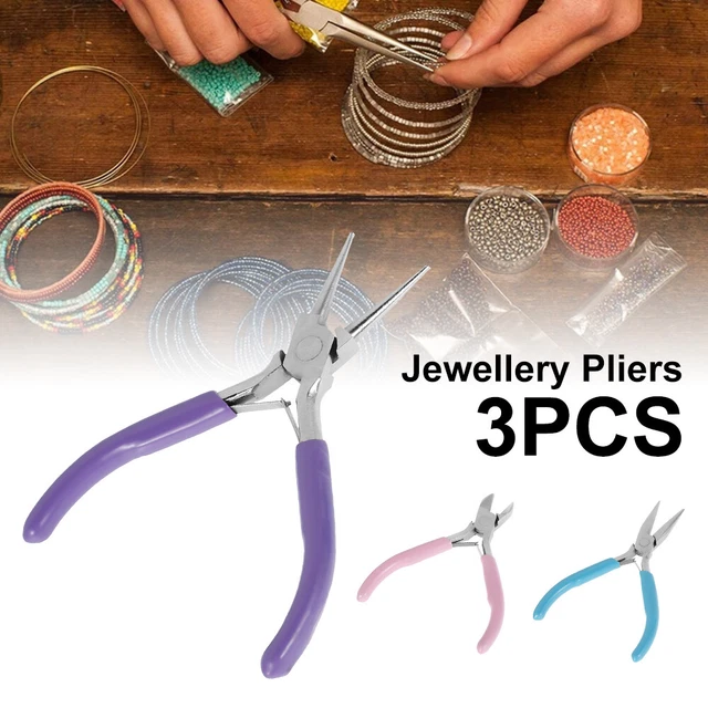3Pcs Jewellery Beading Pliers Set Mini DIY Craft Making Hand Tools DIY LoPSm
