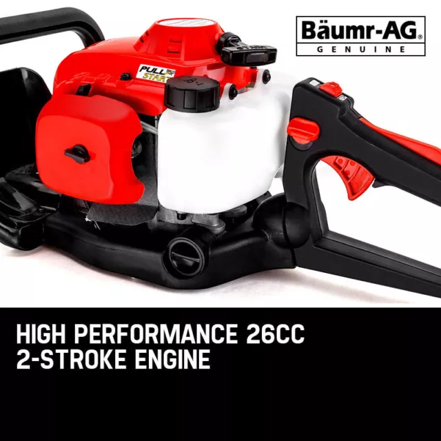 BAUMR-AG 26CC Petrol Hedge Trimmer - 2-Stroke Clipper Saw Precision 24  Blade 2