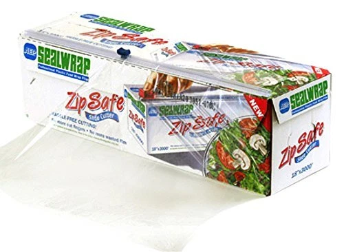 SealWrap Zipsafe Plastic Wrap 12" Wide by 3000' Length PVC Clear