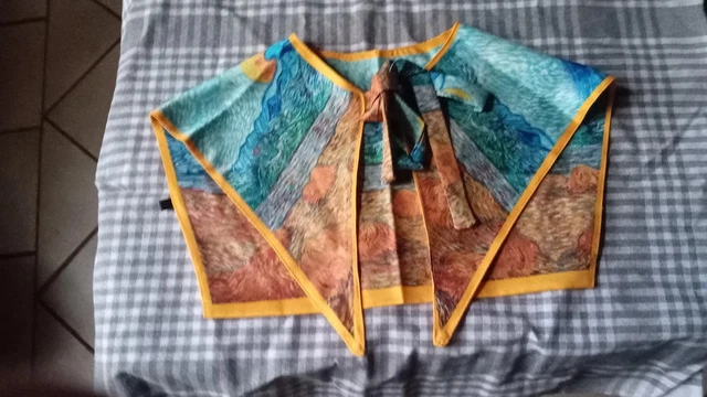 Foulard Châle Femme Vert – Style Peinture Van Gogh, Neuf Avec étiquette, Super Cadeau !