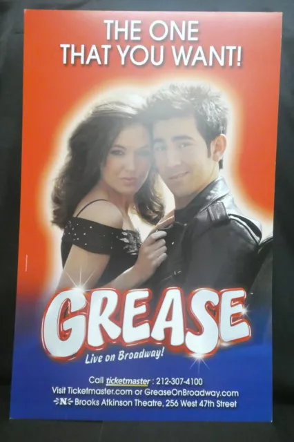 Grease Musical Theater Broadway Window Card Poster 14" x 22"