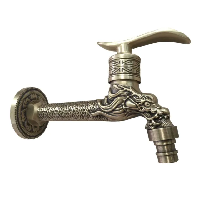 Outdoor Garden Faucet Brass Faucet with Dragon Shaped Bibcock Renovators Supply