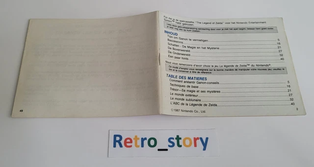 Nintendo NES - The Adventure Of Link : Zelda II 2 - Notice / Manual - FAH