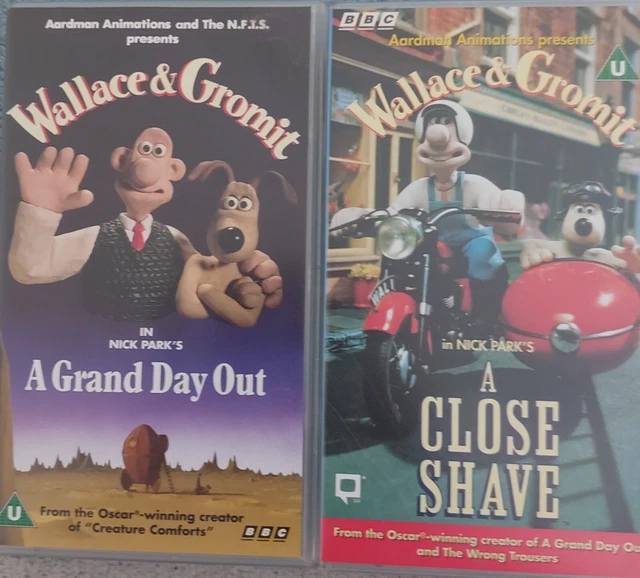 WALLACE & GROMIT The Wrong Trousers /A Close Shave/Grand Day Out Vhs