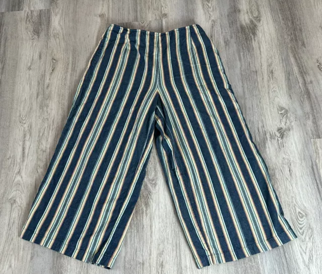ONEILL Women's Striped Relaxed Fit Comfort Pants Size 29 Surfer Beach