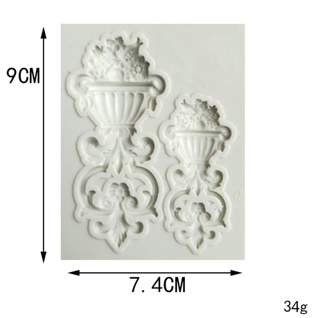 DIY Sugar craft Cake Vintage Relief 3D Fondant Silicone Mold for Sugarcraft,