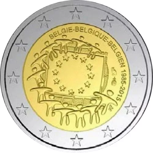 Belgica 2 Euros 2015 - 30 Años De La Bandera De Europa  - Sin Circular -