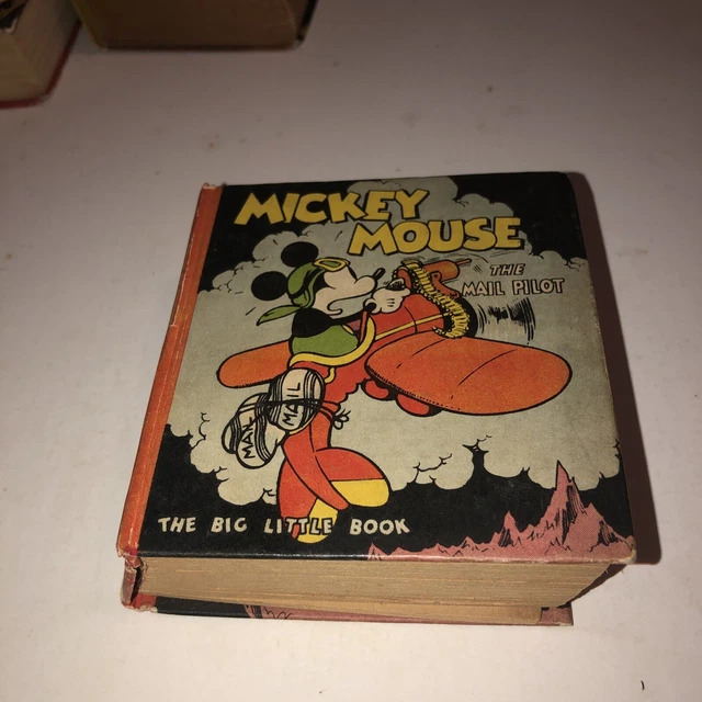 1933 Mickey Mouse The Mail Pilot Big Little Book hardcover 731. low grade book. 1933 Mickey Mouse The Mail Pilot Big Little Book hardcover 731. low grade book.