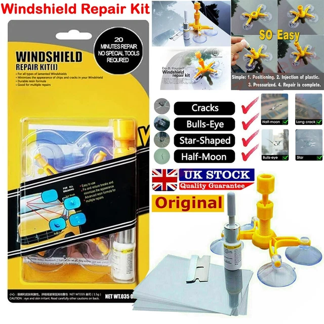 WINDSHIELD REPAIR KIT Fix Glass Chip Crack Car Windscreen Wind Screen