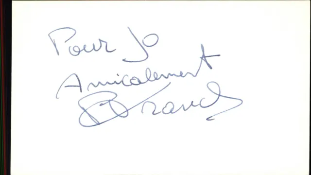 Pierre Franckh French Actor Signed 3" x 5" Index Card