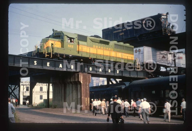 Duplicate Slide SAL Seaboard Air Line New GP40 622 At Triple Crossing! 1966