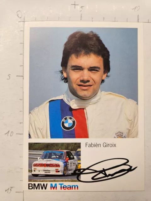 Fabien Giroix BMW M3 Team Schnitzer STW DTM Autogrammkarte orgin sign!