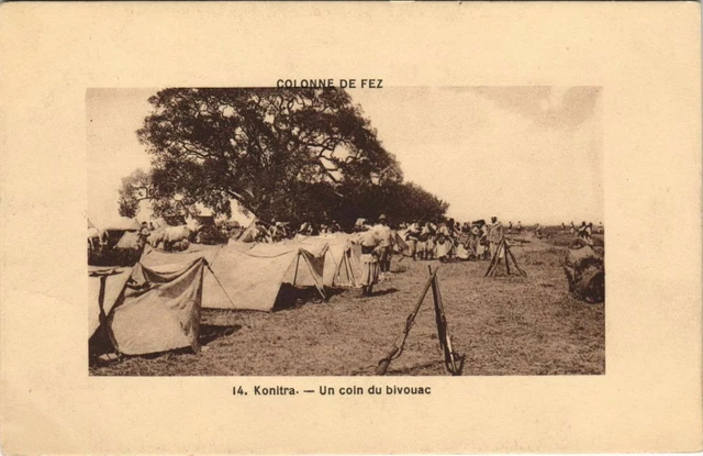CPA AK MOROC KENITRA A corner of the bivouac (10479)