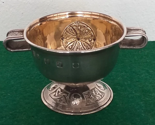 Irish Celtic Design Sterling Silver Dublin Hallmark Goblet/Bowl