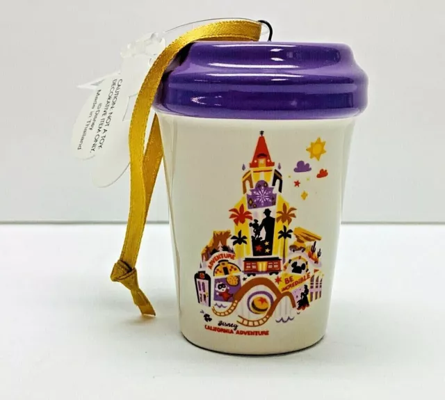 DISNEYLAND RESORT STARBUCKS Disney California Adventure HAPPY CHRISTMAS ORNAMENT