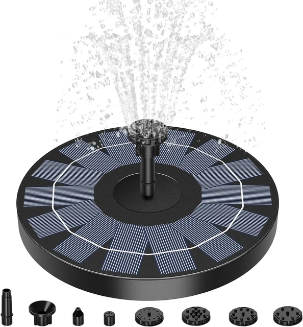 Biling Fontana solare da 20 W, per esterni, con 4 ugelli, 875 l Biling Fontana solare da 20 W, per esterni, con 4 ugelli, 875 l