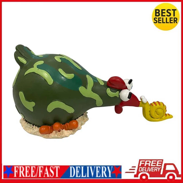 Resin Chicken Statue Funny Cute Chick Figurine Animal Art Sculptures (F)