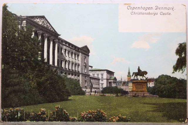 Denmark Copenhagen Christiansborgs Castle Postcard Old Vintage Card View Post PC
