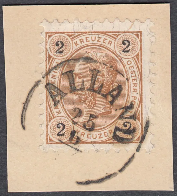 Nr. 51 mit K1 von Alland / Niederösterreich auf Briefstück