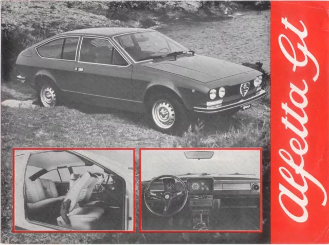 Alfa Romeo Alfetta GT 1.8 1974-75 Original UK Launch Leaflet Sales Brochure