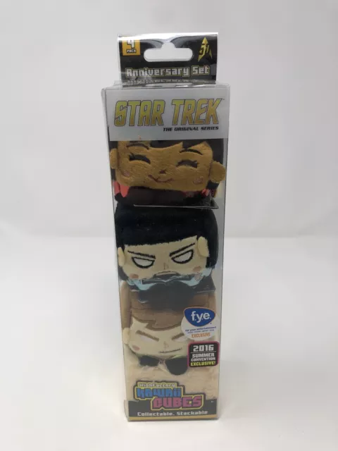 Star Trek Plush Set Kawaii Cubes Scotty Spock Captain Kirk Tribble NEW