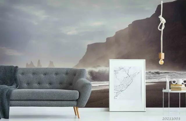 3D Cloudy Mountain Sea Huge Wave Wallpaper Wall Murals Removable Wallpaper 723