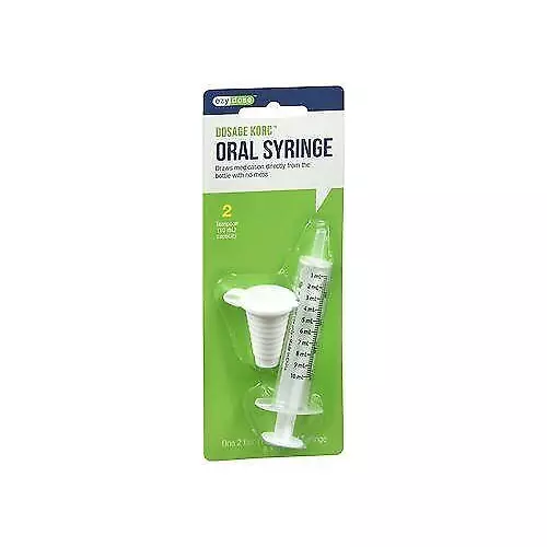 Ezy Dose Oral Medicine Syringe Calibrated Dosage Korc Use 2 Tsp 10 ml Pack of 3