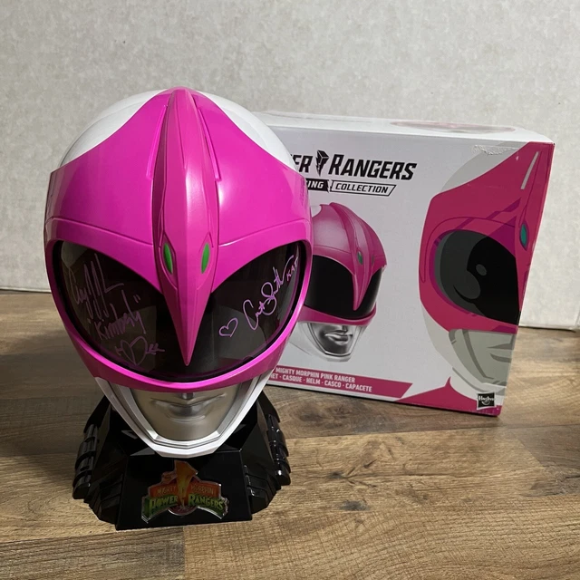 Pink Power Ranger Lightning Helmet MMPR Amy Jo Johnson &Catherine SIGNED JSA COA