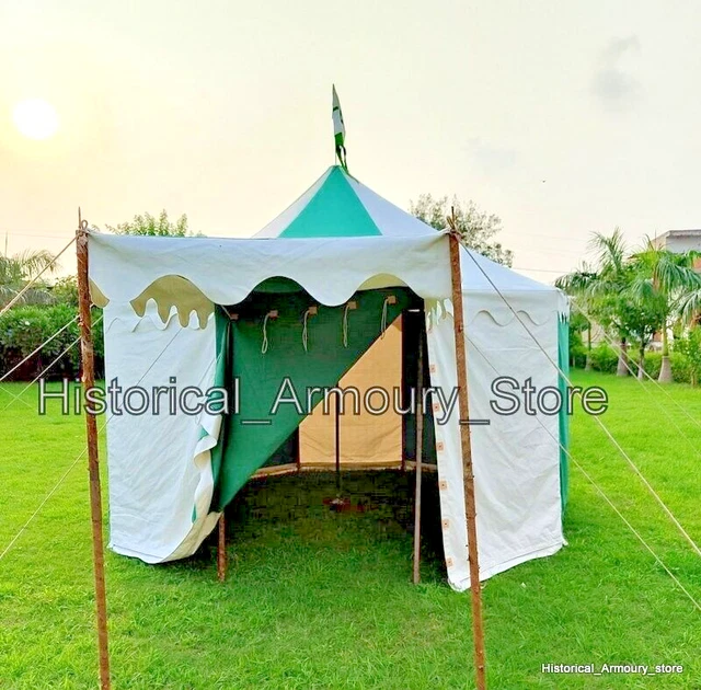 Chevalier Bourguignon Médiéval 6X4 M Tente Imperméable Fonctionnelle