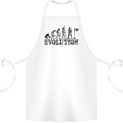 Evolution of a Golfer Funny Golf Golfing Cotton Apron 100% Organic
