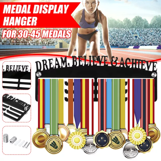 Medal Holder Display Hanger Rack Frame for Sport Race Runner for 30-45 Medals