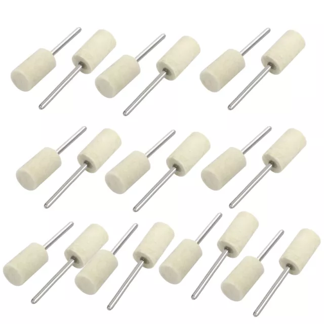 2.35mm Shank 10mm Cylinder Felt Head Grinding Mounted Point Polishing Tool 20pcs