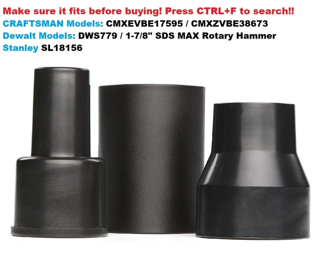 Wet/Dry Vacuum Adapter Connector Kit Fit For All Brands Listed Wet/Dry Vacuum Adapter Connector Kit Fit For All Brands Listed