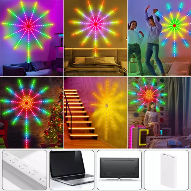 Firework Strip Dream Lights  LED Color RGB Smart Music Sync APP & Remote Control