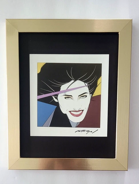 Patrick Nagel + Beautiful 1990'S Signed Pop Art Print  + With New Frame