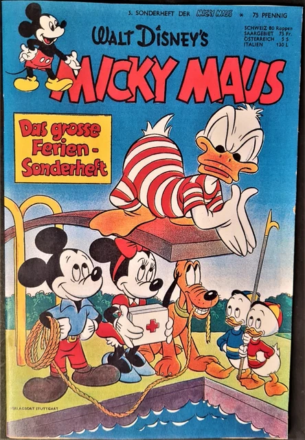 Micky Maus Sonderheft Comic Heft Nr.5  50 er Jahre Ehapa Restauriert (387