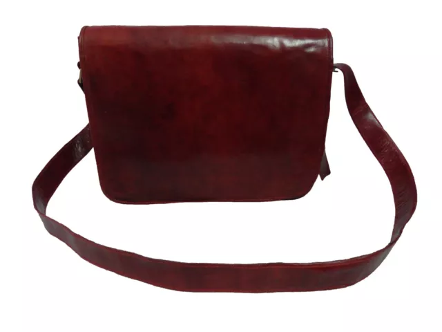 15 In Leather Messenger Bag Laptop Satchel Office School Crossbody Shoulder Bags